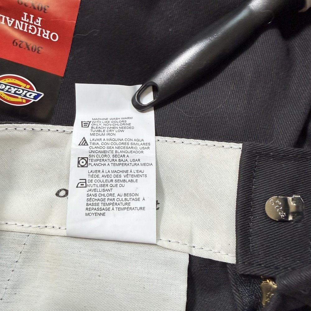 NWT Dickies 874 Original Fit Work Pants Men's Size 30x29 Black Wrinkle Resistant - Picture 6 of 7